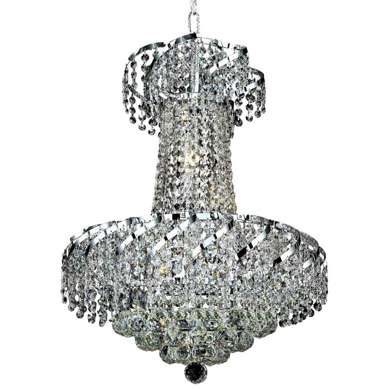Image 2 Belenus 18" Wide Traditional Chrome and Crystal Chandelier