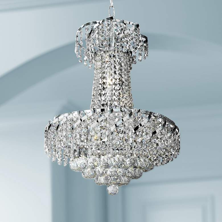 Image 1 Belenus 18" Wide Traditional Chrome and Crystal Chandelier