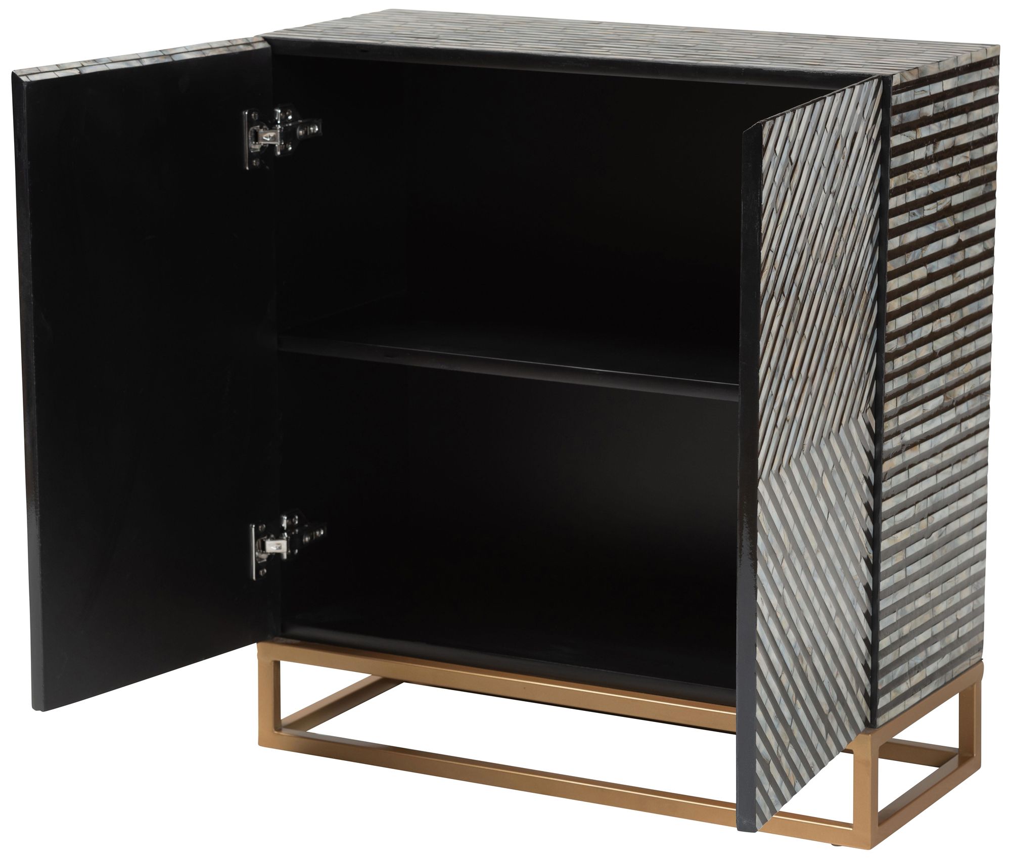 Belenus 27 1/2" Wide Black and Gray 2-Door Storage Cabinet