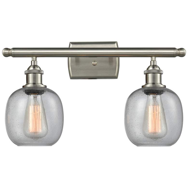 Image 1 Belfast 11 inch High Brushed Satin Nickel 2-Light Wall Sconce