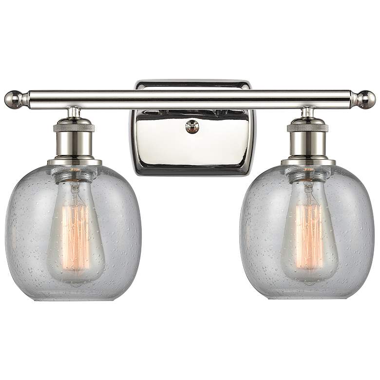 Image 1 Belfast 11" High Polished Nickel 2-Light Wall Sconce