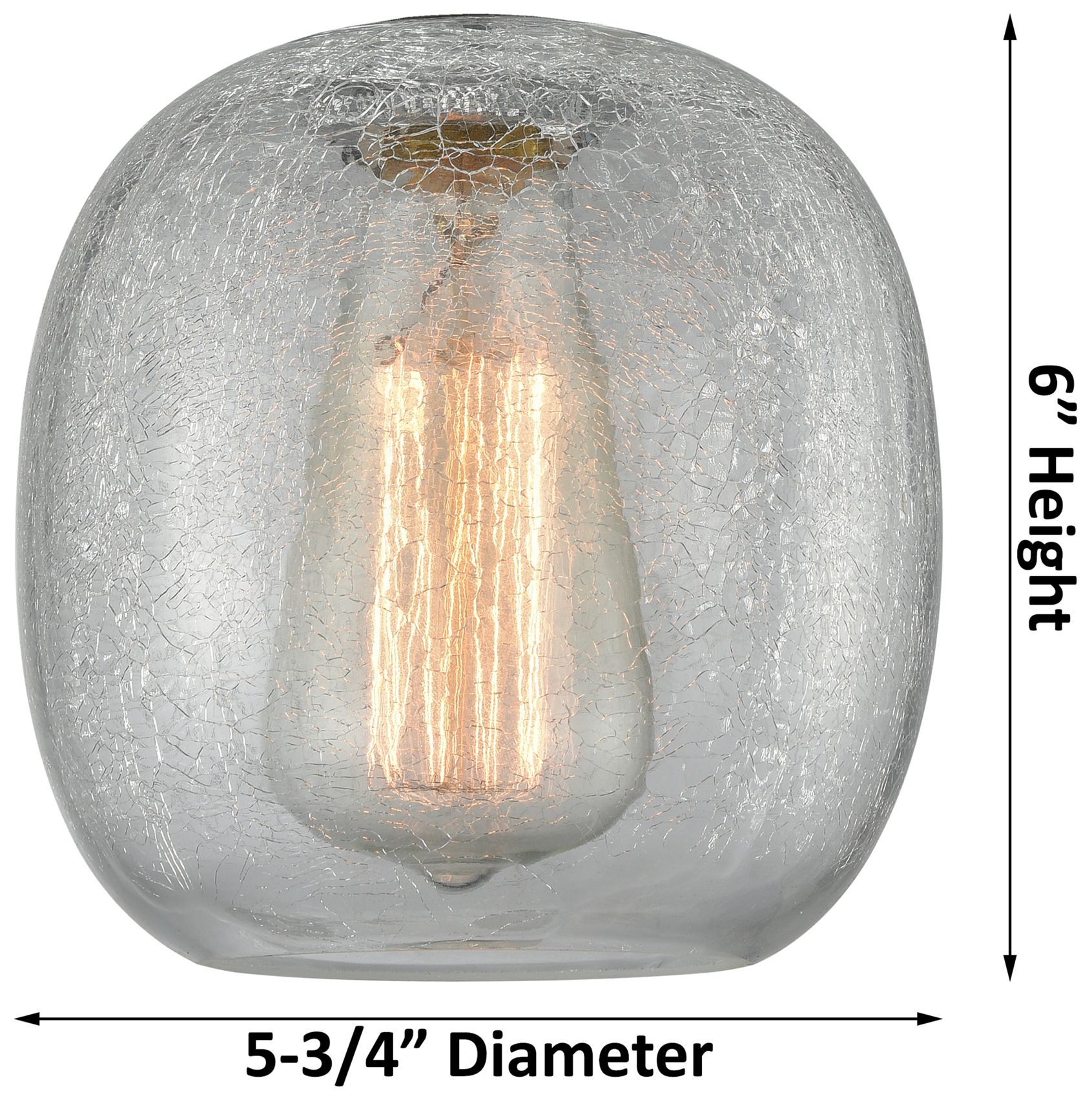 Image 6 Belfast 15" 2-Light Matte Black Bath Light w/ Clear Crackle Shade more views