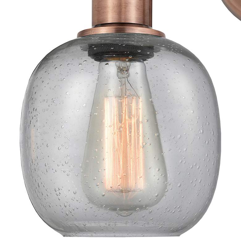 Image 2 Belfast 15" Wide 2 Light Antique Copper Bath Vanity Light With Seedy S more views