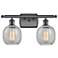 Belfast 16" 2-Light Oil Rubbed Bronze Bath Light w/ Clear Crackle Shad
