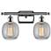Belfast 16" 2-Light Polished Chrome Bath Light w/ Clear Crackle Shade
