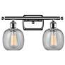 Belfast 16" 2-Light Polished Chrome Bath Light w/ Seedy Shade