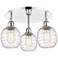 Belfast 17.75"W 3 Light Polished Chrome Flush Mount w/ Deco Swirl Shad