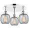 Belfast 17.75"W 3 Light Polished Chrome Flush Mount With Seedy Glass S
