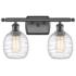Belfast 2 Light 16" Bath Light - Oil Rubbed Bronze - Deco Swirl Shade