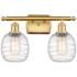 Belfast 2 Light 16" Bath Light - Satin Gold - Deco Swirl Shade
