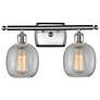 Belfast 2 Light 16" LED Bath Light - Brushed Satin Nickel - Clear Crac