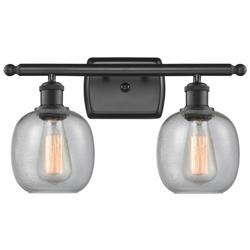 Belfast 2 Light 16" LED Bath Light - Matte Black - Seedy Shade