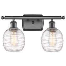 Belfast 2 Light 16" LED Bath Light - Oil Rubbed Bronze - Deco Swirl Sh