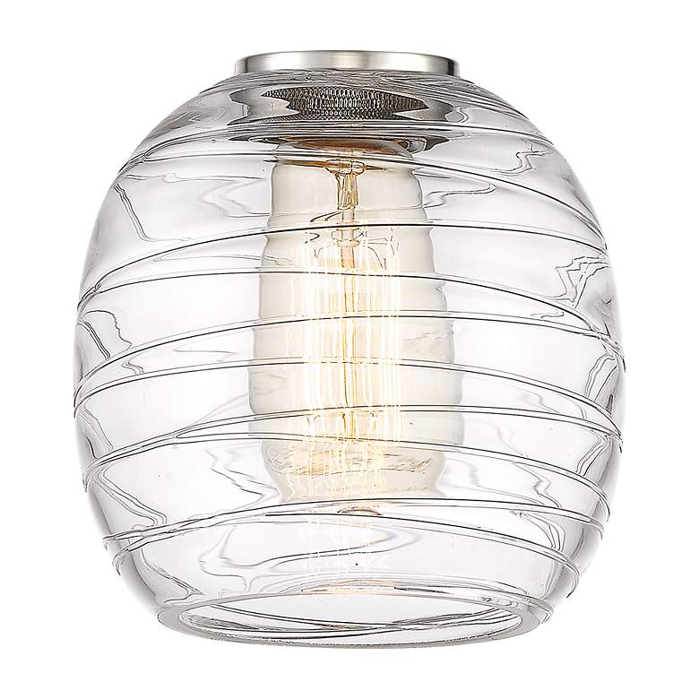 Image 3 Belfast 24" 3-Light Brushed Satin Nickel Bath Light w/ Deco Swirl Shad more views