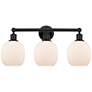 Belfast 24" 3-Light Matte Black Bath Light w/ Matte White Shade