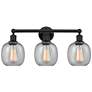 Belfast 24" 3-Light Matte Black Bath Light w/ Seedy Shade