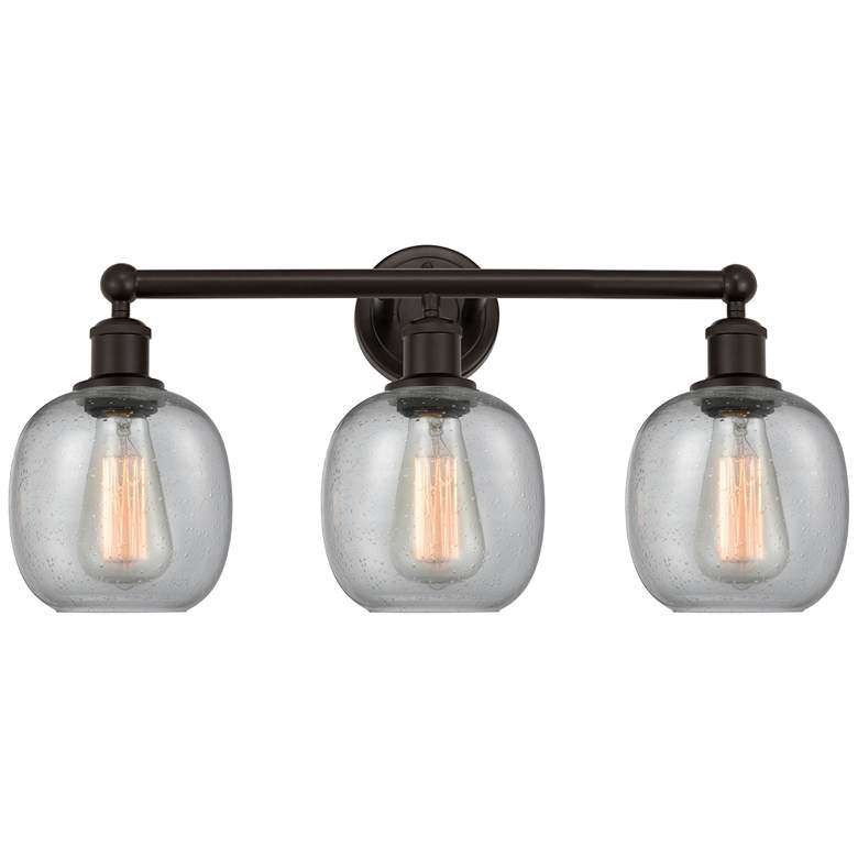 Image 1 Belfast 24" 3-Light Oil Rubbed Bronze Bath Light w/ Seedy Shade