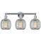 Belfast 24" 3-Light Polished Chrome Bath Light w/ Clear Crackle Shade