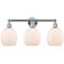 Belfast 24" 3-Light Polished Chrome Bath Light w/ Matte White Shade