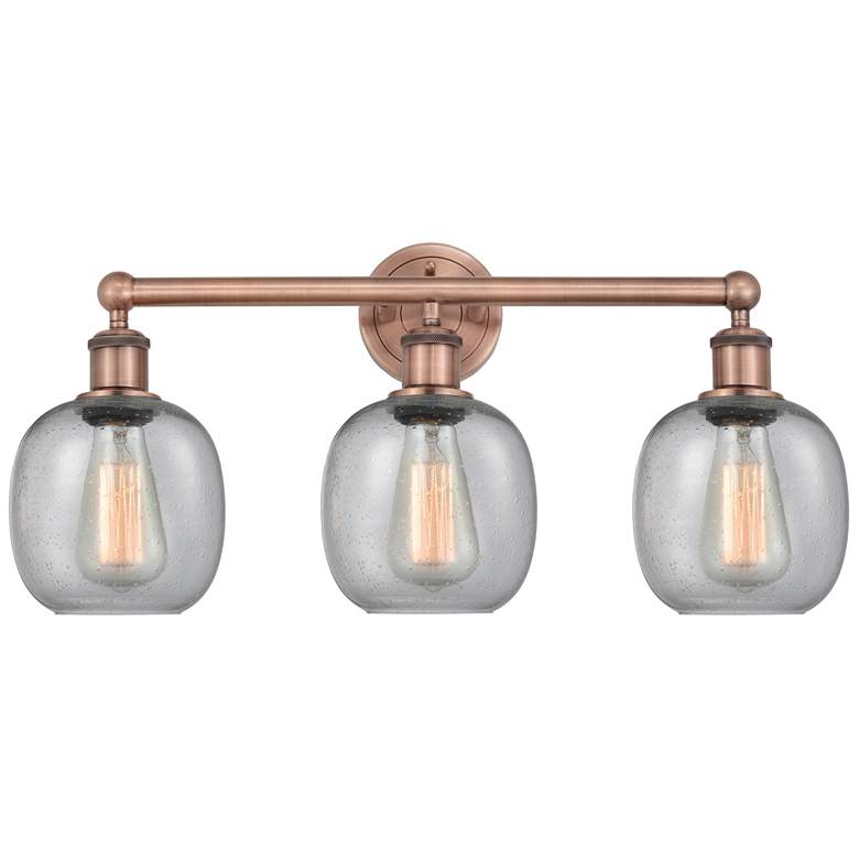 Image 1 Belfast 24" Wide 3 Light Antique Copper Bath Vanity Light With Seedy S
