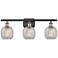Belfast 26" 3-Light Black Antique Brass Bath Light w/ Clear Crackle Sh