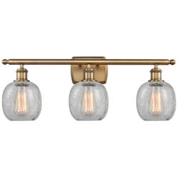Belfast 26" 3-Light Brushed Brass Bath Light w/ Clear Crackle Shade