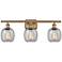 Belfast 26" 3-Light Brushed Brass Bath Light w/ Seedy Shade