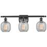 Belfast 26" 3-Light Oil Rubbed Bronze Bath Light w/ Clear Crackle Shad