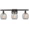 Belfast 26" 3-Light Oil Rubbed Bronze Bath Light w/ Clear Crackle Shad