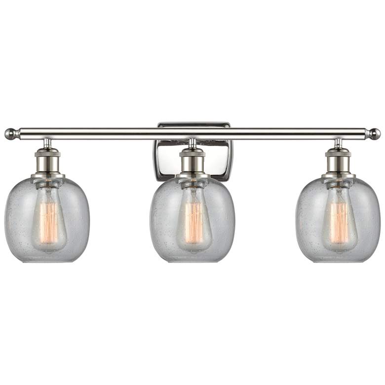 Image 1 Belfast 26" Wide Polished Nickel 3-Light Bath Vanity Light