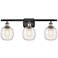 Belfast 3 Light 26" LED Bath Light - Black Antique Brass - Deco Swirl