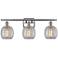 Belfast 3 Light 26" LED Bath Light - Brushed Satin Nickel - Clear Crac