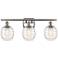 Belfast 3 Light 26" LED Bath Light - Brushed Satin Nickel - Deco Swirl