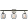 Belfast 3 Light 26" LED Bath Light - Brushed Satin Nickel - Seedy Shad