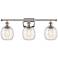 Belfast 3 Light 26" LED Bath Light - Polished Nickel - Deco Swirl Shad