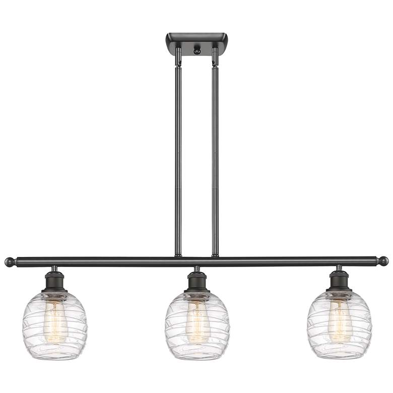 Image 1 Belfast 3 Light 36" LED Island Light - Oil Rubbed Bronze - Deco Swirl