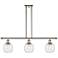 Belfast 3 Light 36" LED Island Light - Polished Nickel - Deco Swirl S