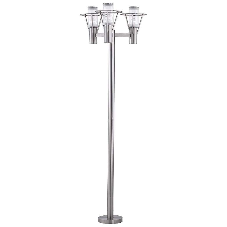 Image 1 Belfast - 3-Light Outdoor Lamp - Stainless Steel - Clear Glass