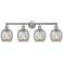 Belfast 33" 4-Light Brushed Satin Nickel Bath Light w/ Seedy Shade