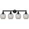 Belfast 33" 4-Light Matte Black Bath Light w/ Seedy Shade