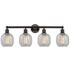 Belfast 33" 4-Light Oil Rubbed Bronze Bath Light w/ Clear Crackle Shad