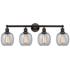 Belfast 33" 4-Light Oil Rubbed Bronze Bath Light w/ Seedy Shade