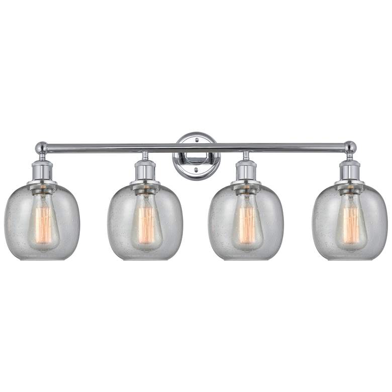Image 1 Belfast 33" 4-Light Polished Chrome Bath Light w/ Seedy Shade