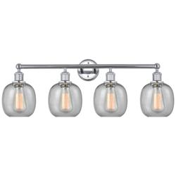 Belfast 33" 4-Light Polished Chrome Bath Light w/ Seedy Shade