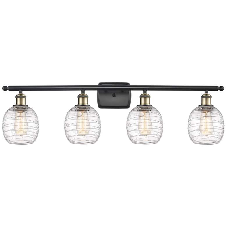 Image 1 Belfast 4 Light 36" LED Bath Light - Black Antique Brass - Deco Swirl