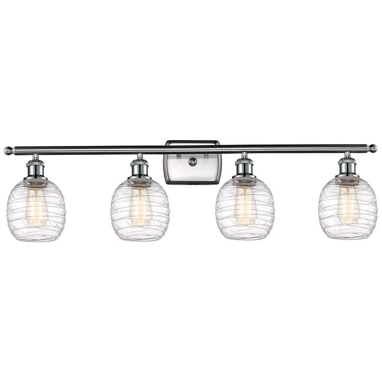 Image 1 Belfast 4 Light 36" LED Bath Light - Brushed Satin Nickel - Deco Swirl