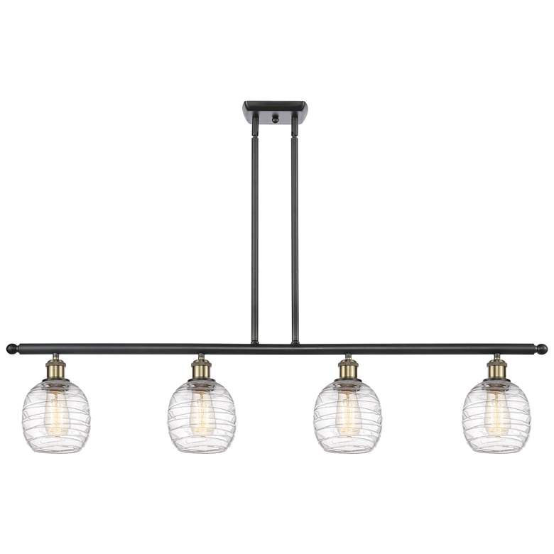 Image 1 Belfast 4 Light 48" LED Island Light - Black Antique Brass - Deco Swi
