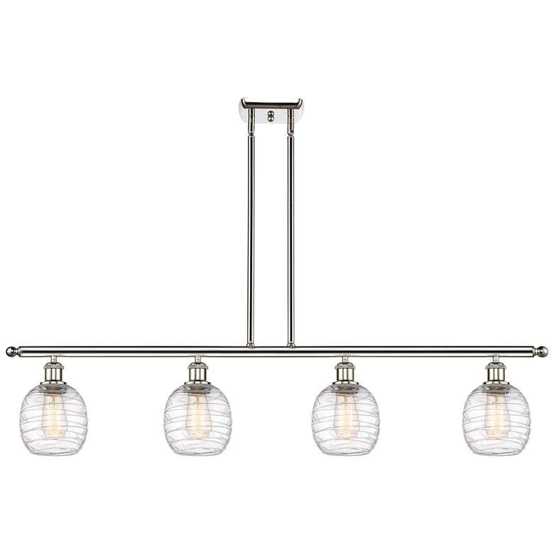 Image 1 Belfast 4 Light 48" LED Island Light - Polished Nickel - Deco Swirl S