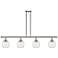 Belfast 4 Light 48" LED Island Light - Polished Nickel  - Deco Swirl S