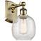 Belfast 6" Antique Brass Sconce w/ Clear Crackle Shade